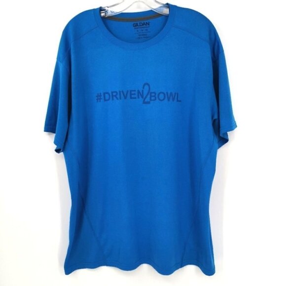 Turbo Bowling Driven2Bowl Men's XL Blue Tee Shirt - Picture 7 of 11